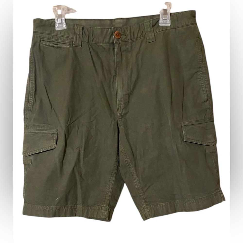 Brooks Brothers Cargo Shorts Men’s Size 32 Green 100% Cotton Red Fleece Utility